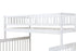 White Twin Over Full Farmhouse Style Bunk Bed with Staircase