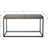 59" Brown and White and Black Glass Frame Console Table