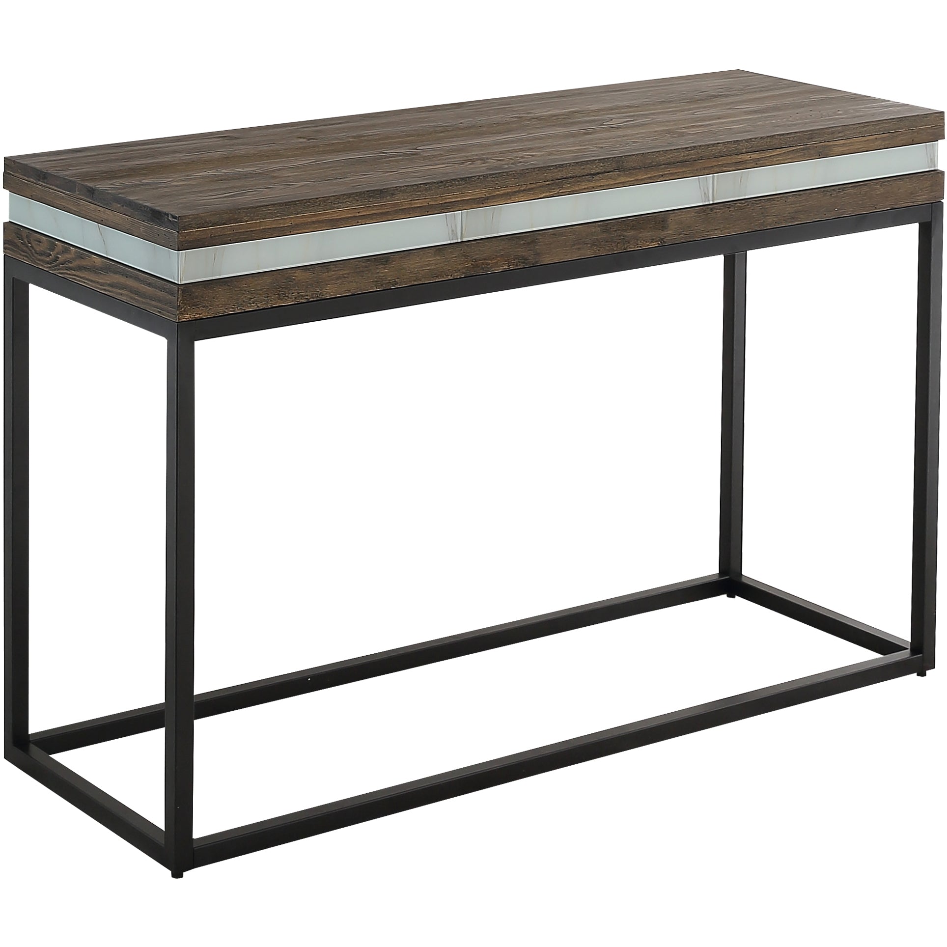 47" Brown and Black Frame Console Table