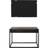 Set of Two 47" Brown and Black Frame Console Table