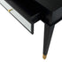 47" Black and Black and Gold Console Table With Storage