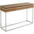 47" Brown and Silver Frame Console Table And Drawers