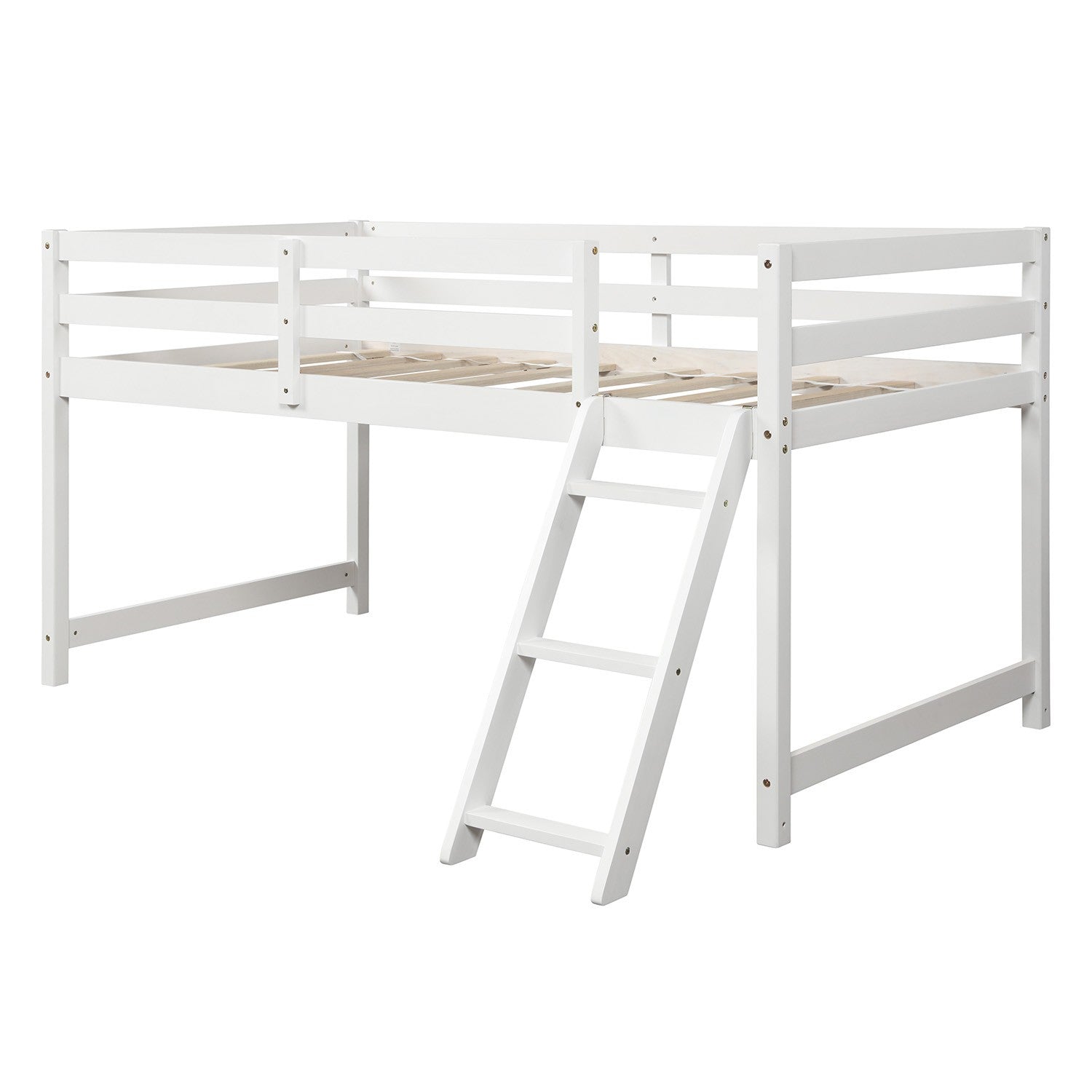 White Twin Size Full Size Bunk Bed