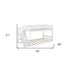 White Twin Over Twin Staircase Bunk Bed