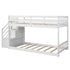 White Twin Over Twin Staircase Bunk Bed