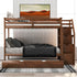 Walnut Twin Over Twin Bunk Bed with Trundle