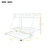 White Twin Over Full Size Bunk Bed with Trundle