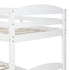 White Twin Contemporary Manufactured Wood and Solid Wood Bunk Bed