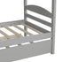 Gray Twin Contemporary Manufactured Wood and Solid Wood Bunk Bed