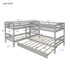 Gray Twin Contemporary Manufactured Wood and Solid Wood Bunk Bed