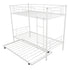 White Twin over Twin Traditional Steel Bunk Bed