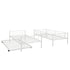 White Twin over Twin Traditional Steel Bunk Bed