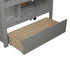 Gray Twin Over Twin Contemporary Bunk Bed With Stairs