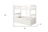 White Twin Over Twin Bunk Bed with Trundle and Drawers