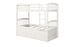 White Twin Over Twin Bunk Bed with Trundle and Drawers