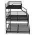 Black Twin XL over Full XL over Queen Size Bunk Bed