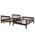 Brown Double Full Size Stairway Bunk Bed With Drawer