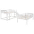 White Triple Bunk Twin Sized Bed with Slide