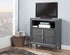 36" Gray Pine Poplar Solids With Mindy And Veneer Open Shelving TV Stand
