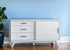 50" White Mahogany Solids & Okoume Veneer Cabinet_Enclosed storage TV Stand