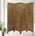 Brown Willow Four Panel Room Divider Screen