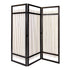 Light and Dark Rattan Three Panel Room Divider Screen