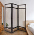 Light and Dark Rattan Three Panel Room Divider Screen