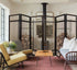 Light and Dark Rattan Three Panel Room Divider Screen