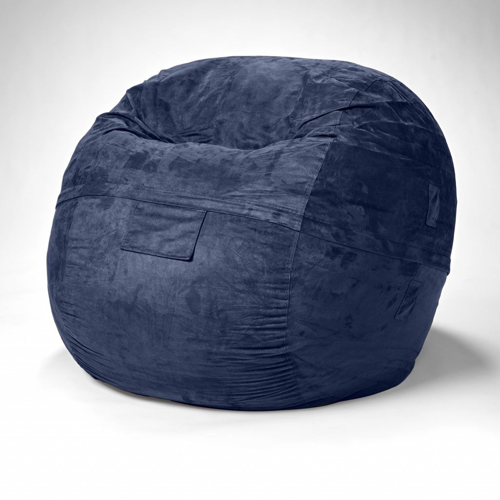 Classic Cozy Royal Blue Bean Bag Chair