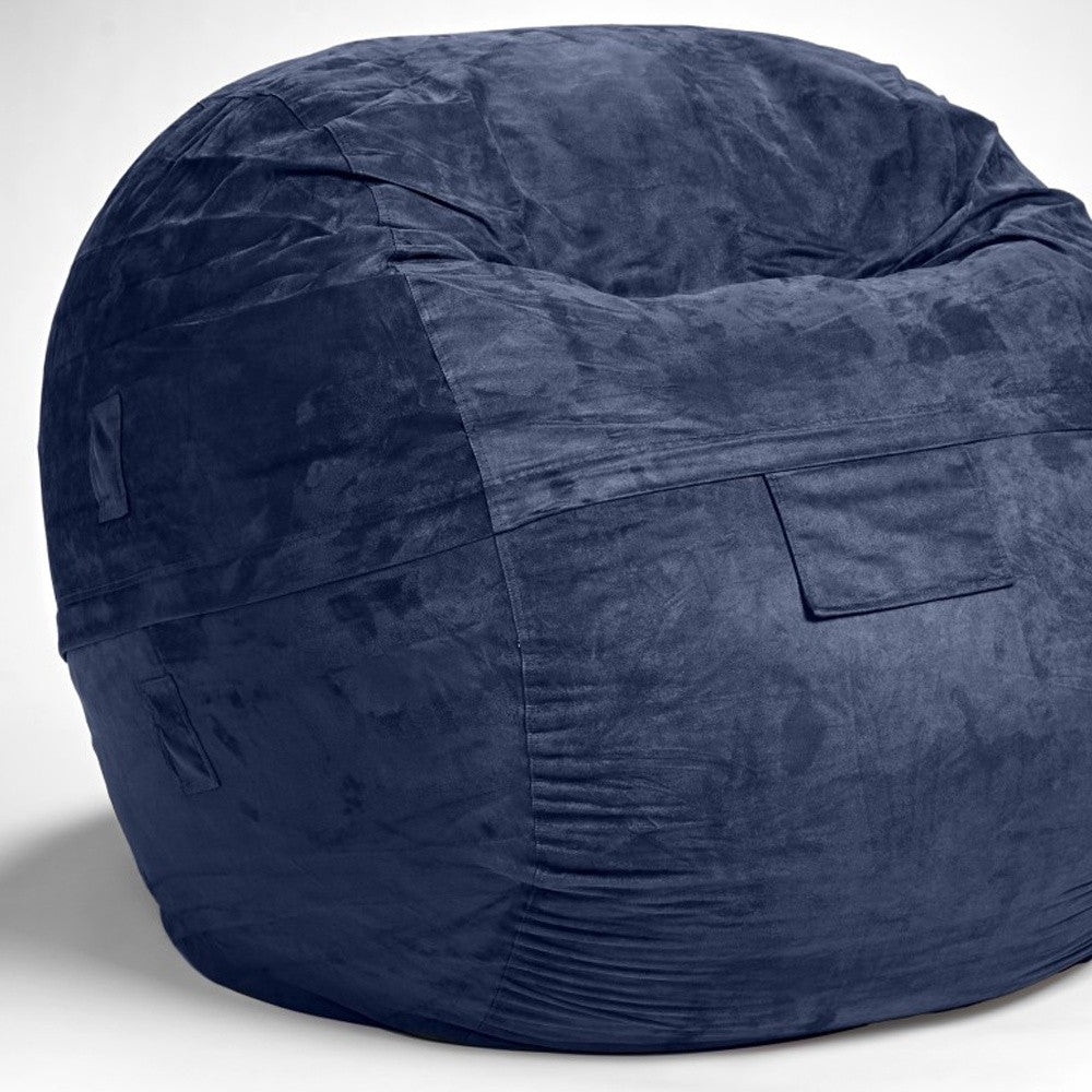 Classic Cozy Royal Blue Bean Bag Chair