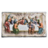 20" Black And Beige Polyresin Last Supper Decorative Plaque Sculpture