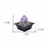 8" Clear Polyresin Ice Design Tabletop Fountain With LED