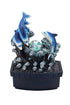 11" Blue Polyresin Dolphins Tabletop Fountain