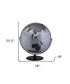 21" Black And Silver Modern Polyresin Globe