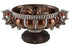 9" Reddish Bronze And Silver Polyresin Decorative Bowl With Orbs