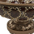 8" Matte Gold and Bling Polyresin Decorative Bowl With Orbs