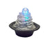 8" Clear Polyresin Tabletop Fountain With LED