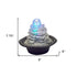 8" Clear Polyresin Tabletop Fountain With LED