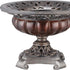 9" Silver and Bronze Polyresin Decorative Centerpiece Pedestal Bowl