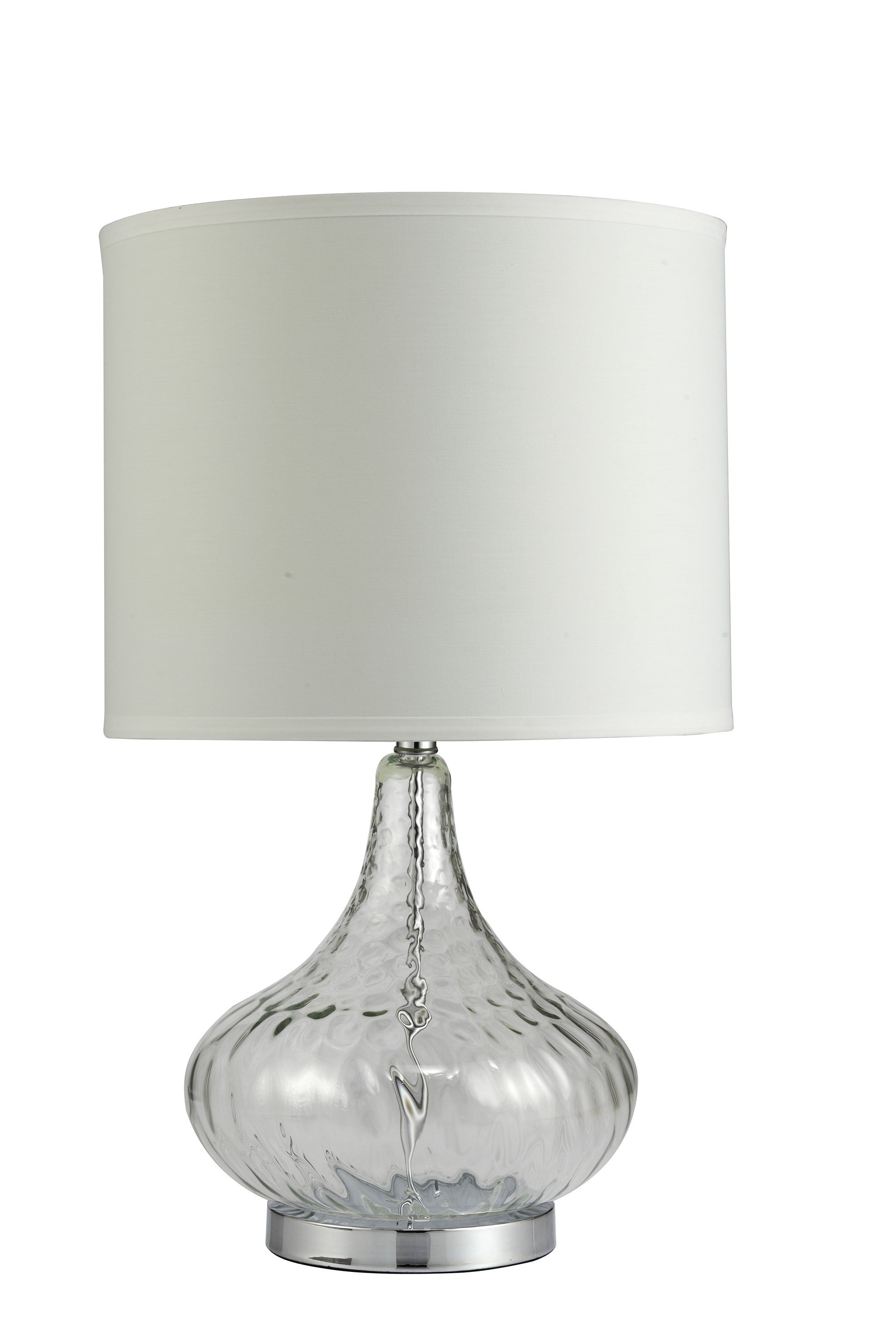 Clear Textured Glass Table Lamp