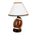 Football Shaped Table Lamp with White Shade