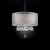 Chic Silver Ceiling Lamp with Crystal Accents and Silver Shade