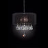 Contempo Silver Ceiling Lamp with Black Shade and Crystal Accents