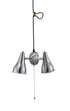 Two Light Industrial Silver Hanging Light