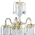 Two Tier Crystal and Gold Hanging Chandelier Light