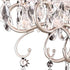 Glam Silver Crystals and White Shade Chandelier