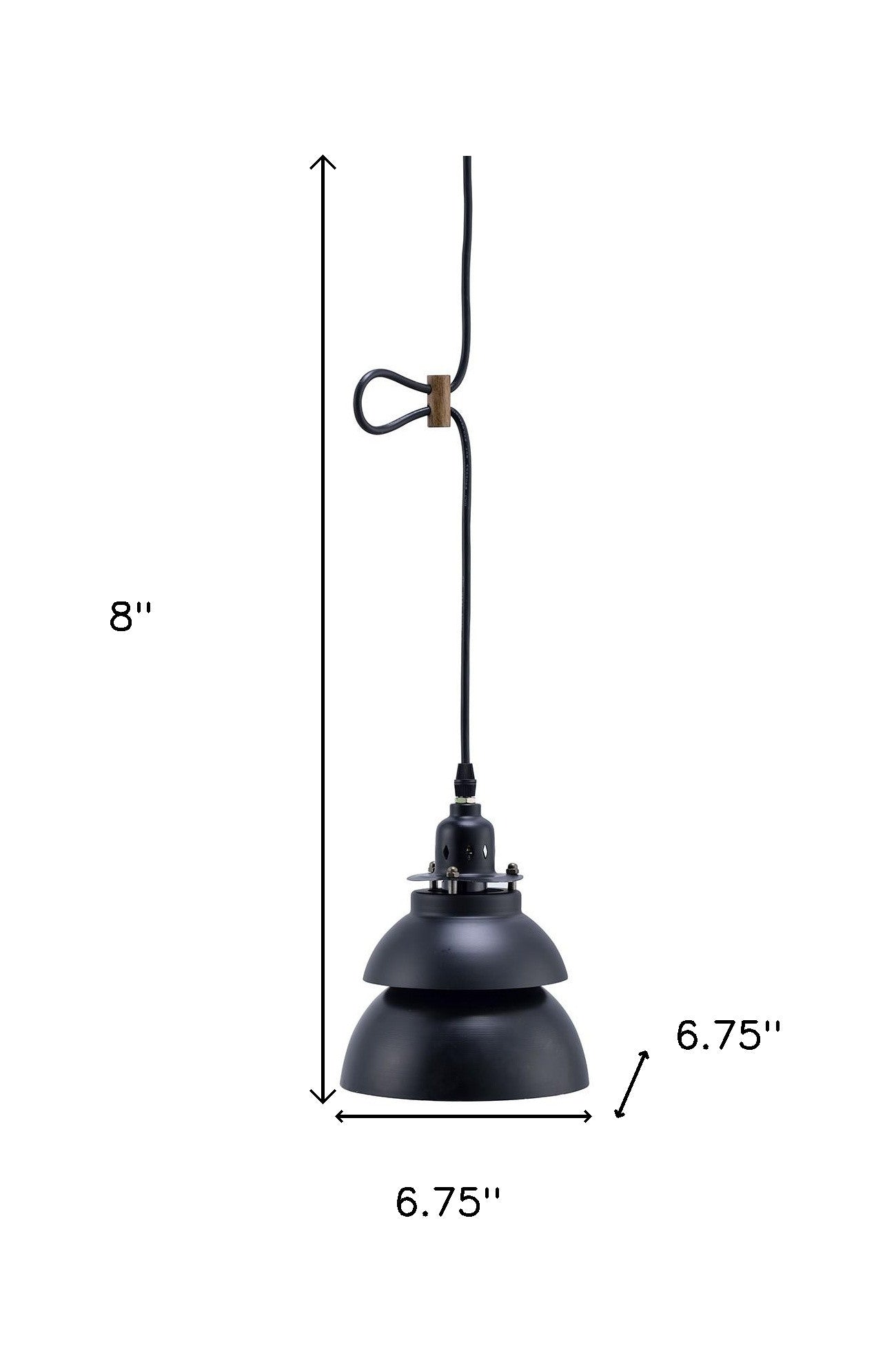 Industrial Two Tier Black Metal Hanging Light