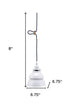 Industrial Two Tier White Metal Hanging Light