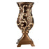 20" Espresso Damask Round Polyresin Urn Vase