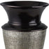 18" Black Silver and Gold Polyresin Urn Vase